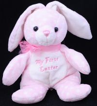 My First Easter Pink Polka Dot Bunny Rabbit Plush Lovey